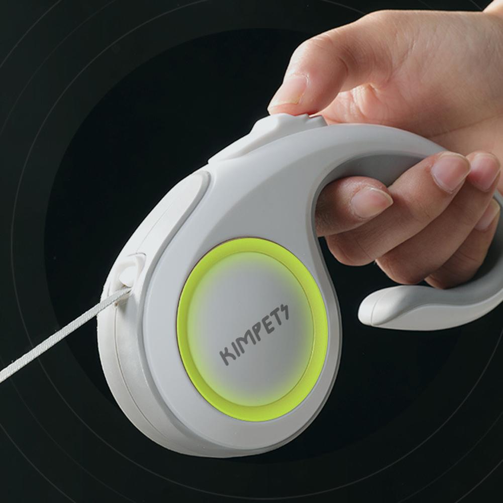 Laisse Kimpets fluorescent rétractable, automatique et de qualité supérieur pour chien et chiot 3M