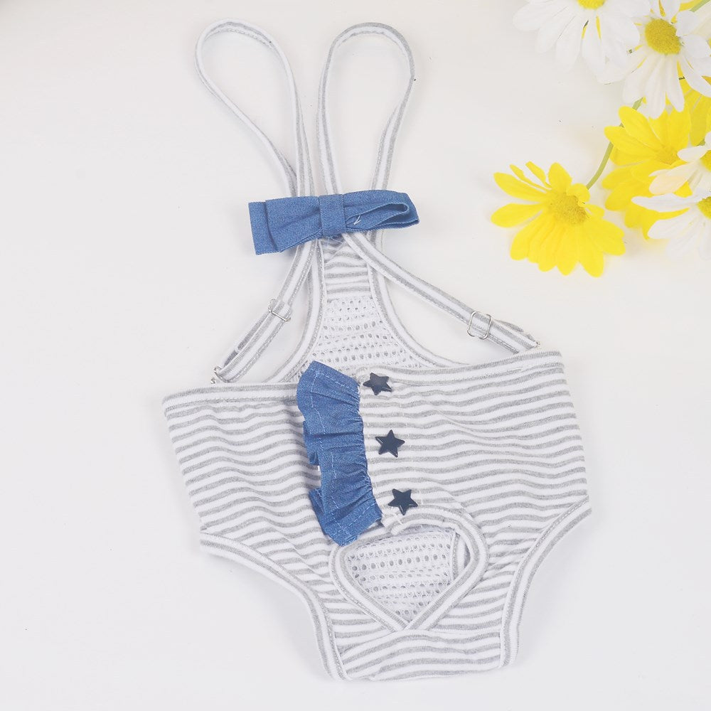 New Pet Physiological Pants Banana Print Strap Small Dog Bitches Hygiene Pants Dog Menstrual Pants