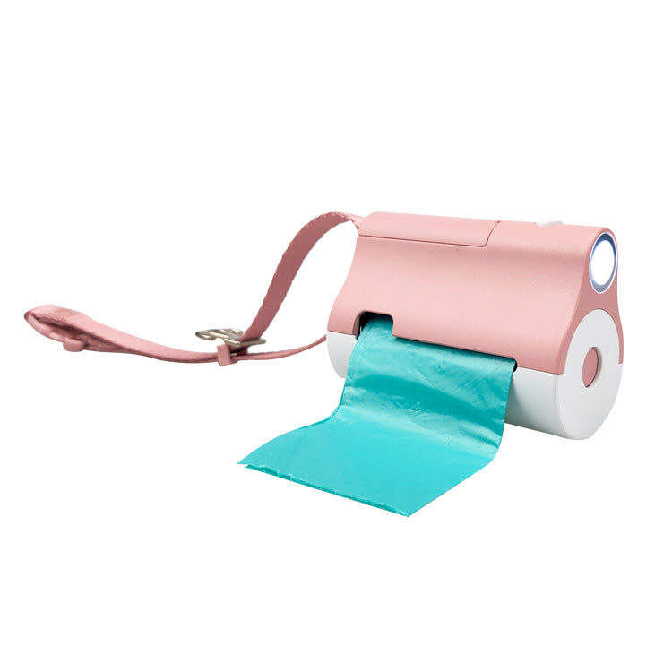 Distributeur de sacs à crottes pour chien avec lumière DEL, boîte à ordures pour chie