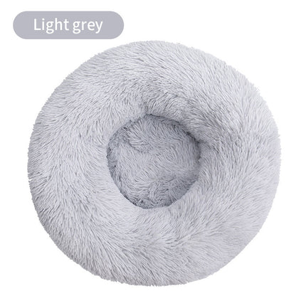 Lit Rond en Peluche Ultra Doux pour Chiens et Chats - 19 Couleurs | Confort Moelleux