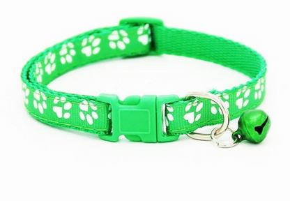 Collier de sécurité en nylon pour chien, chiot, chat, réglable, avec clochette