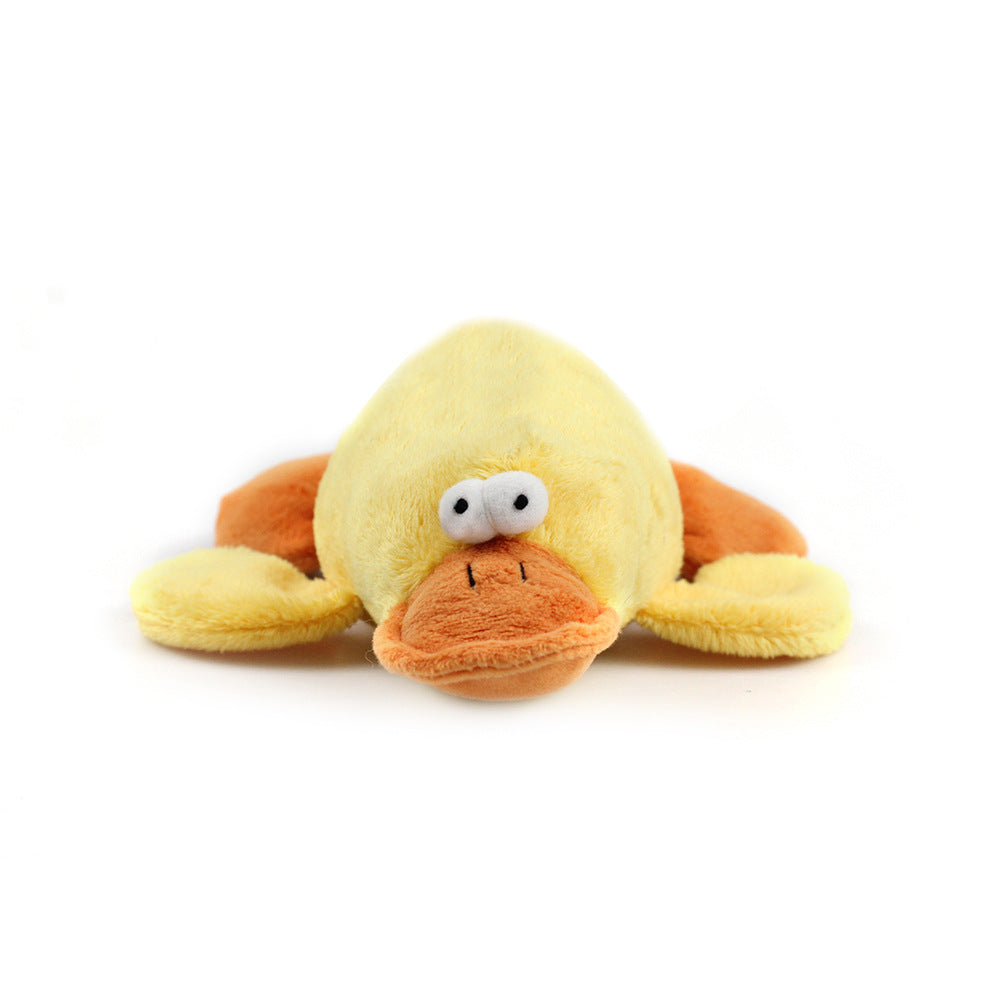 Bite Resistant Plush Pet Toy Dog Educational Supplies Little Yellow Duck Chicken Set Sounding Toy