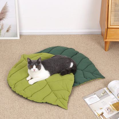 Leaf Cat Mat For Sleeping Pet Sleeping Mat Dog Mat Autumn And Winter Chew Resistant Cat Cage Mat