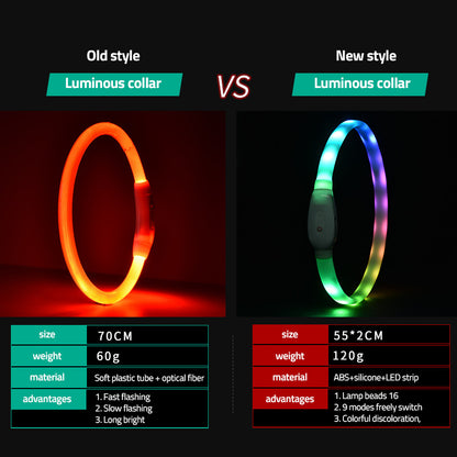 Collier lumineux à DEL et recharge USB