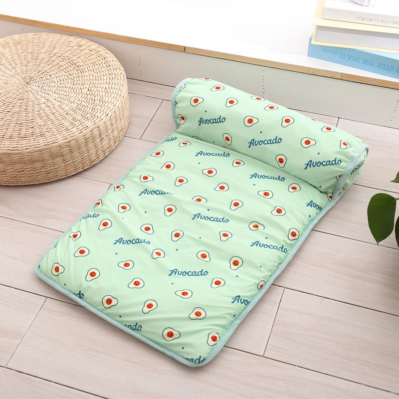 Cat dog pet ice pad summer autumn cooling heatstroke prevention sleeping mat fruit mat non-slip ice silk mat