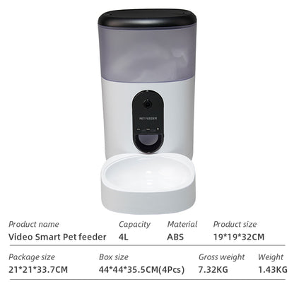 Wifi Smart APP Pet Feeder Household use Microchip Dog Automatic Pet Feeder Automatic Pet Feeder