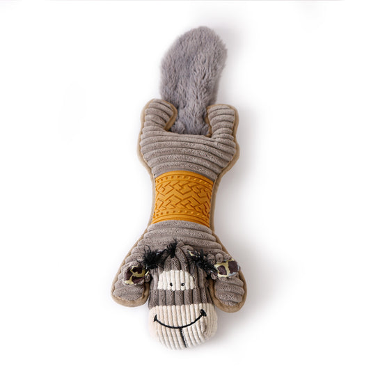 Peluche Zèbre Gris Amusant pour Chiens - 52cm