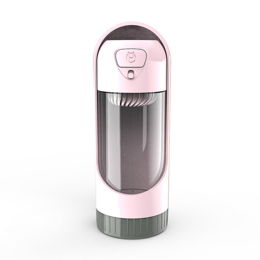 Bouteille - Gourde d'eau portable anti-chutes et antifuite avec filtre au charbon 300ml - Rose