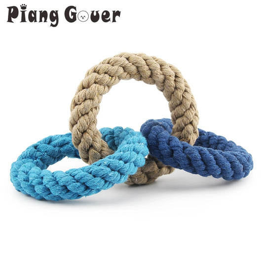 Small Dog Toy Rope Weave Knot Pet Toy Puppy Chew Clean Teeth Pet Teaser Interactive Play Chew Toy