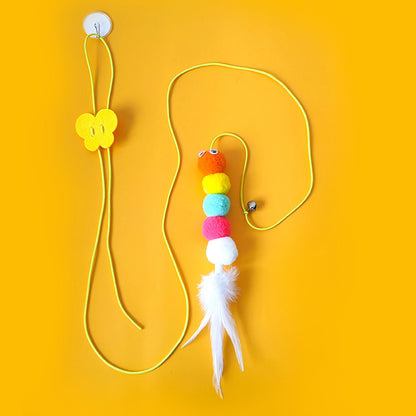 New Funny Cat Stick Toy Hanging Door Pet Hanging Catnip Toy Adjustable Self-Hey Funny Cat Toy