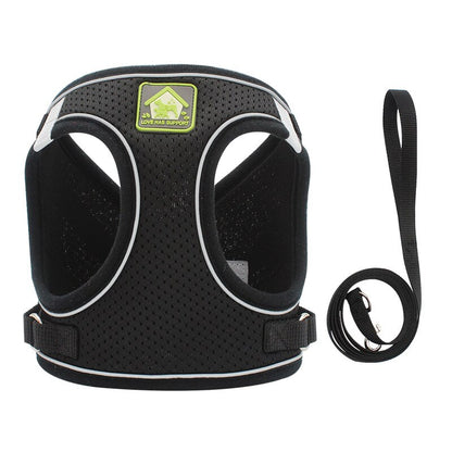 Reflective Cat Harness Leash Set Adjustable Harness Leashes Vest For Puppy Cats Walking Breathable Mesh Chest Strap Pet Product