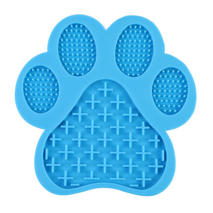 Tapis de léchage interactif Patte en silicone avec ventouses