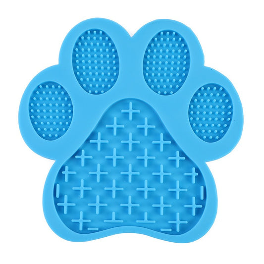 Tapis de léchage interactif Patte en silicone avec ventouses