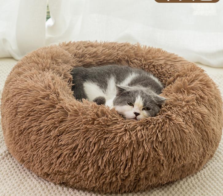 Round Plush Pet Winter Warm Pet Cat Litter Dog Bed Cat Mat Pet Supplies Dog Kennel Cat Litter