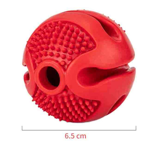 Rubber leakage food ball solitary card food device elastic solid ball teeth cleaning and grinding