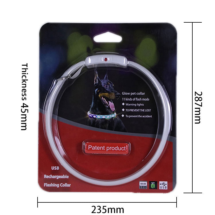 Collier lumineux à DEL pour chien et chat, multicolore, 11 types et modes clignotants, Ajustable et résistant à l’eau