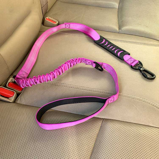 Ceinture de Sécurité pour Chien en Voiture - Laisse Robuste en Nylon Réglable