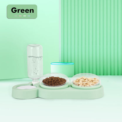 Cat Bowl Double Bowl Automatic Drinking Dog Food Bowl Pet Bowl Anti-Spill Small Dogs Food Bowl Pet Supplies