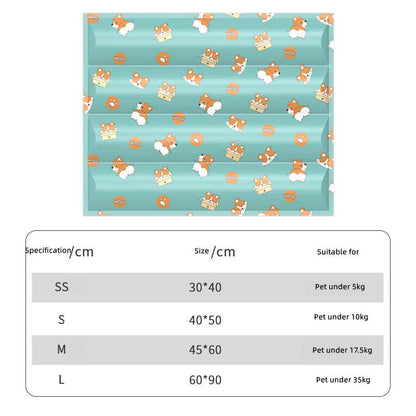 Coussin, Tapis refroidissant colorés à motifs pour Chien