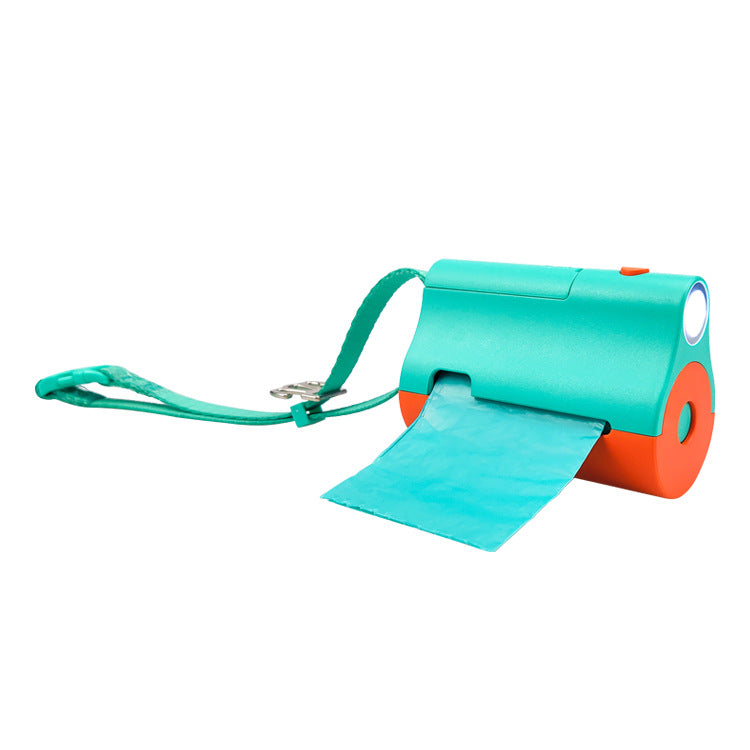 Distributeur de sacs à crottes pour chien avec lumière DEL, boîte à ordures pour chie