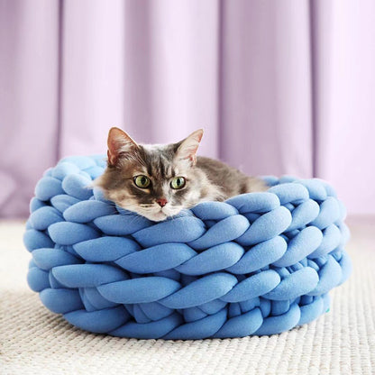 Filled Cotton Coarse Wool Hand-Woven Pet Cat Litter Can Be Machine Washed Coarse Cloth Dog Litter