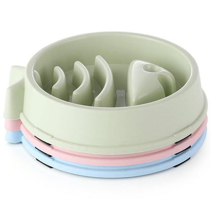 Dog Bowls Slow Feeder Fun Slow-Feeding Interactive Bloat Stop Dog Bowl for Food Medium Capacity Healthy Eating Fish Bone Shape