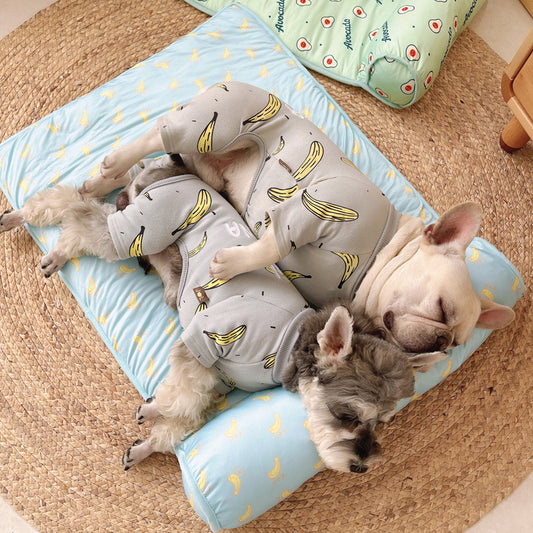 Cat dog pet ice pad summer autumn cooling heatstroke prevention sleeping mat fruit mat non-slip ice silk mat