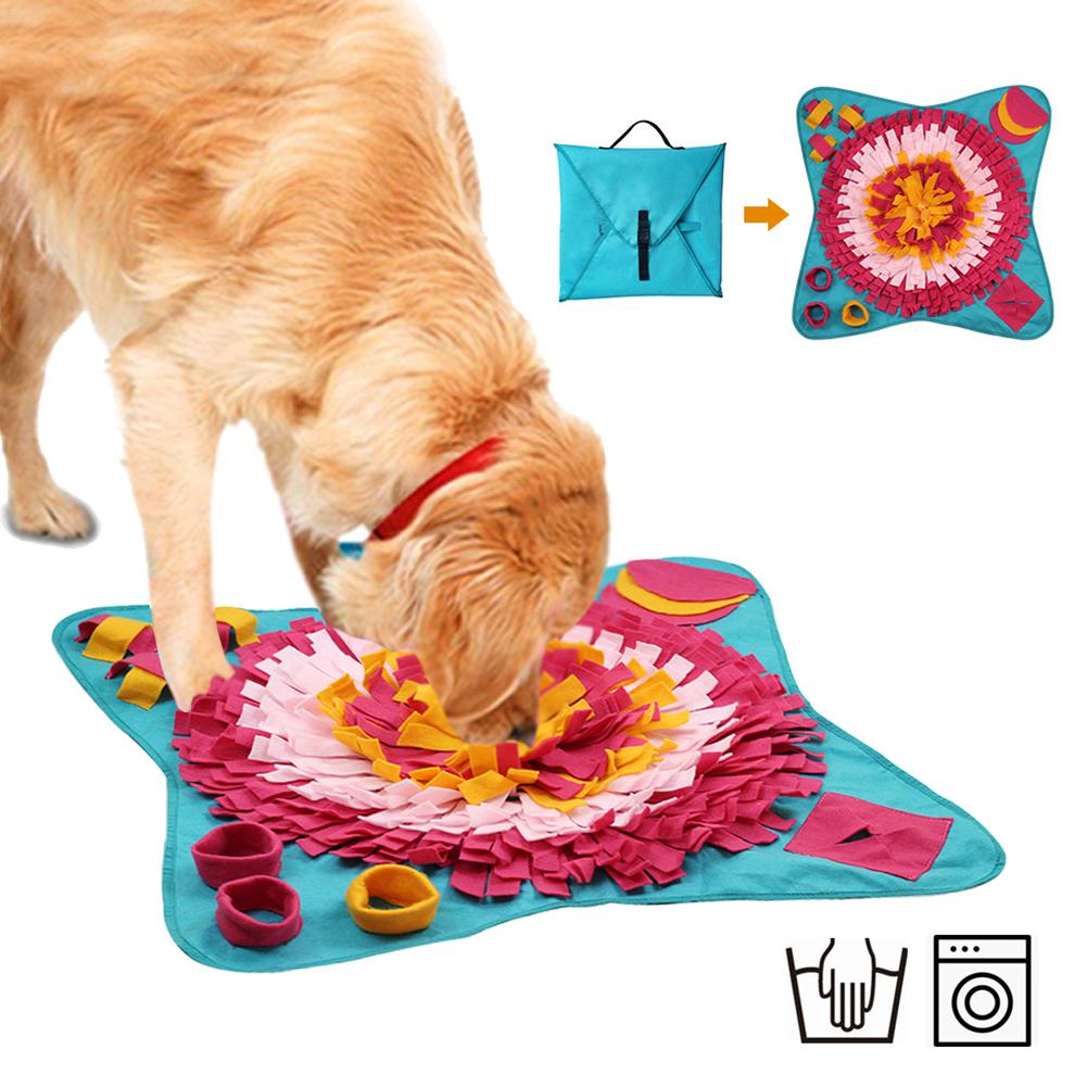 Dog Pet Snuffle Mat Washable Dog Training Blanket Dogs Smelling Mat IQ Training Pressure Releasing Nose Work Toy