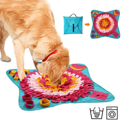 Dog Pet Snuffle Mat Washable Dog Training Blanket Dogs Smelling Mat IQ Training Pressure Releasing Nose Work Toy