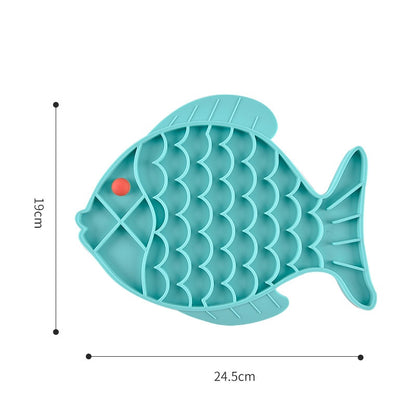Tapis de léchage Modèles, Poisson, Fleur et Patte en silicone