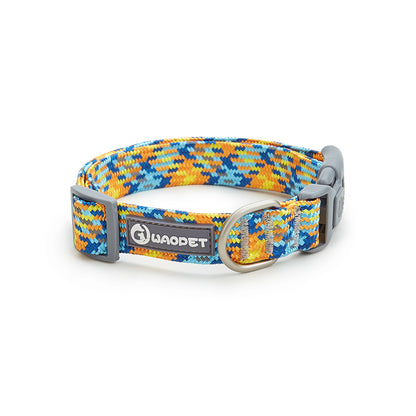 WAOPET - Collier réfléchissant en Nylon avec Motifs - 6 Couleurs Disponibles