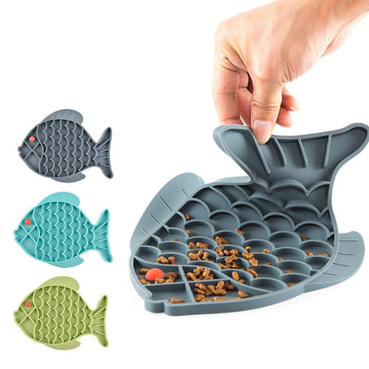 Tapis de léchage Modèles, Poisson, Fleur et Patte en silicone
