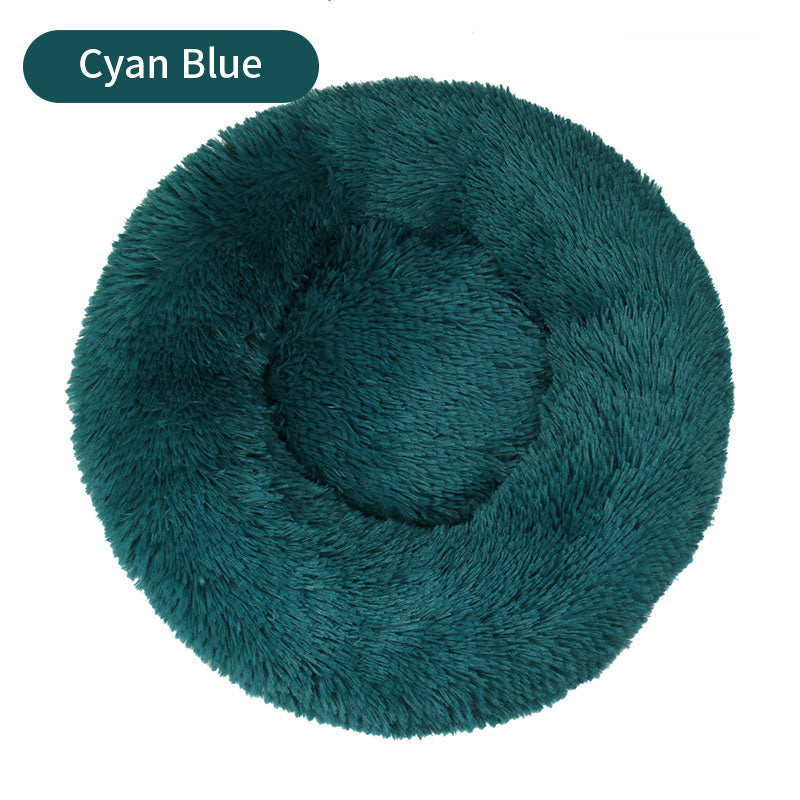 Lit Rond en Peluche Ultra Doux pour Chiens et Chats - 19 Couleurs | Confort Moelleux