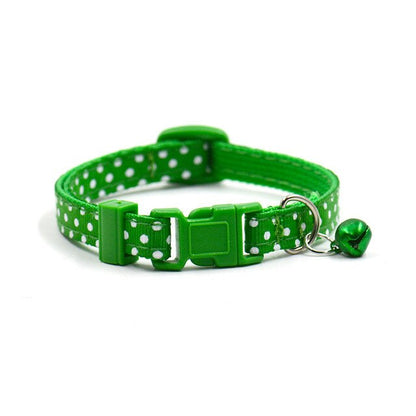 Collier Ajustable à Pois avec Clochette - Pour Chiots, Chats et Petits Chiens - 6 Couleurs
