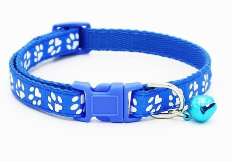 Collier de sécurité en nylon pour chien, chiot, chat, réglable, avec clochette