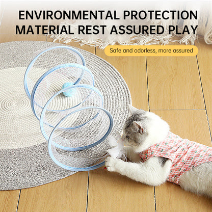 New Pet Products S-shaped Cat Tunnel Toy Foldable Channel Self Hi Cat Toy