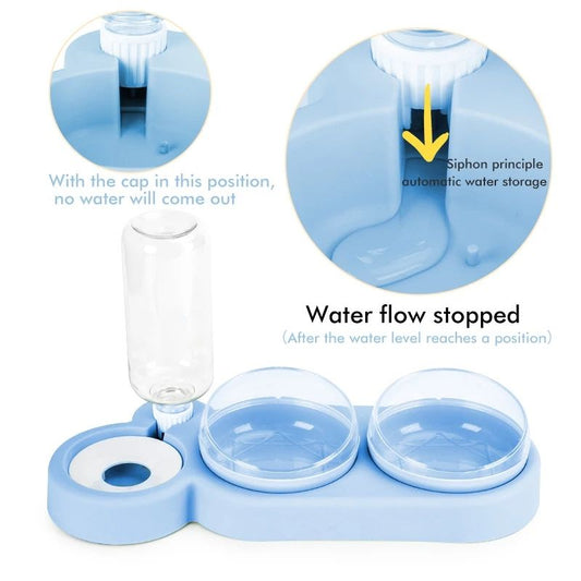 Cat Bowl Double Bowl Automatic Drinking Dog Food Bowl Pet Bowl Anti-Spill Small Dogs Food Bowl Pet Supplies