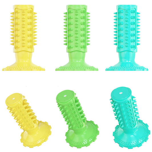 Suction Cup Sound Dog Toy Bite Resistant Molar Stick Dog Toothbrush Pet Supplies