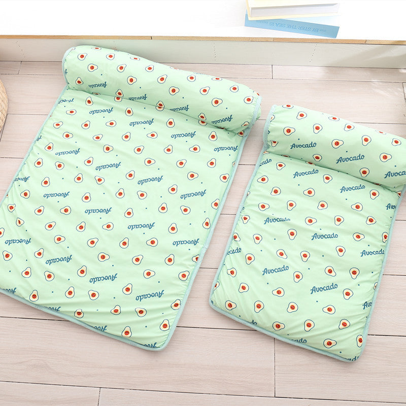 Cat dog pet ice pad summer autumn cooling heatstroke prevention sleeping mat fruit mat non-slip ice silk mat