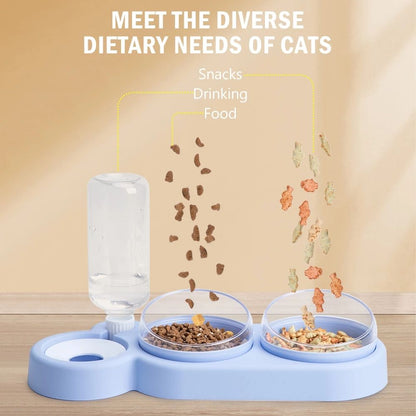 Cat Bowl Double Bowl Automatic Drinking Dog Food Bowl Pet Bowl Anti-Spill Small Dogs Food Bowl Pet Supplies