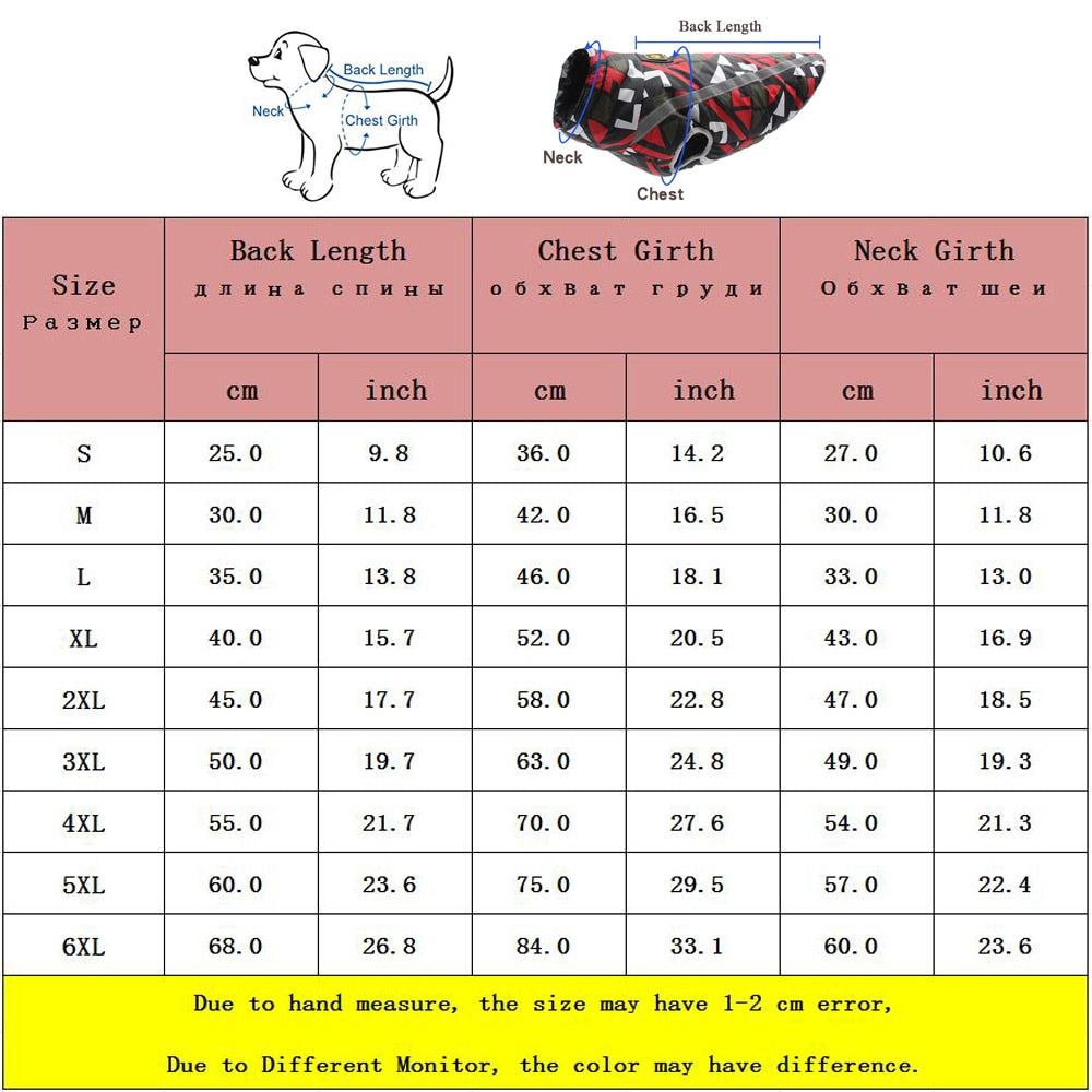 Manteau d'Hiver pour Grand Chien - Imperméable, Réfléchissant et Ultra Chaud