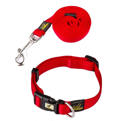 DOGCAT - Ensemble - colliers et laisses en nylon - 4 Couleurs