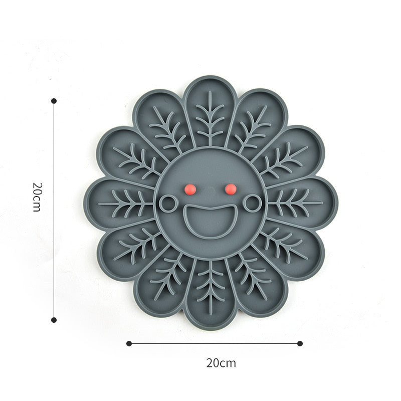 Tapis de léchage Modèles, Poisson, Fleur et Patte en silicone