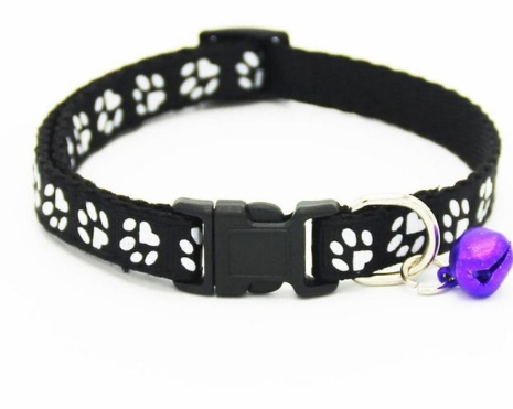 Collier de sécurité en nylon pour chien, chiot, chat, réglable, avec clochette