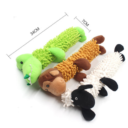 Plush Simulation Sounding Pet Toy Plush Monkey Sheep Crocodile Chewing Toy