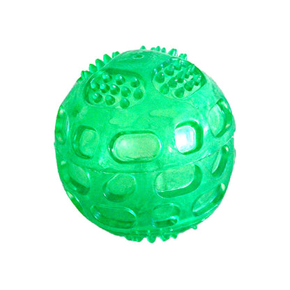 Bite resistant TPR pet toy interactive dog grinding pet ball sound cleaning dog toy
