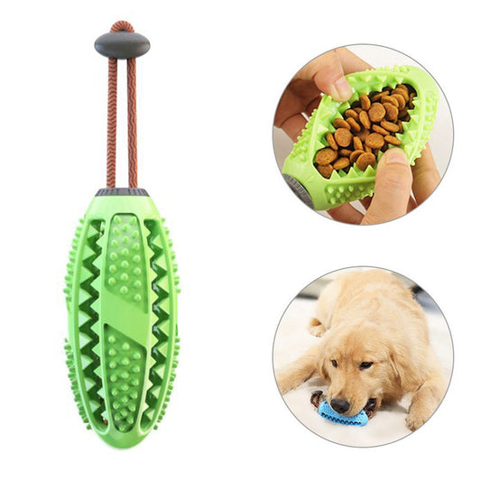 Balle interactive en caoutchouc naturel pour chien, jouet à mâcher pour chiot, distributeur de nourriture, balle résistante aux morsures