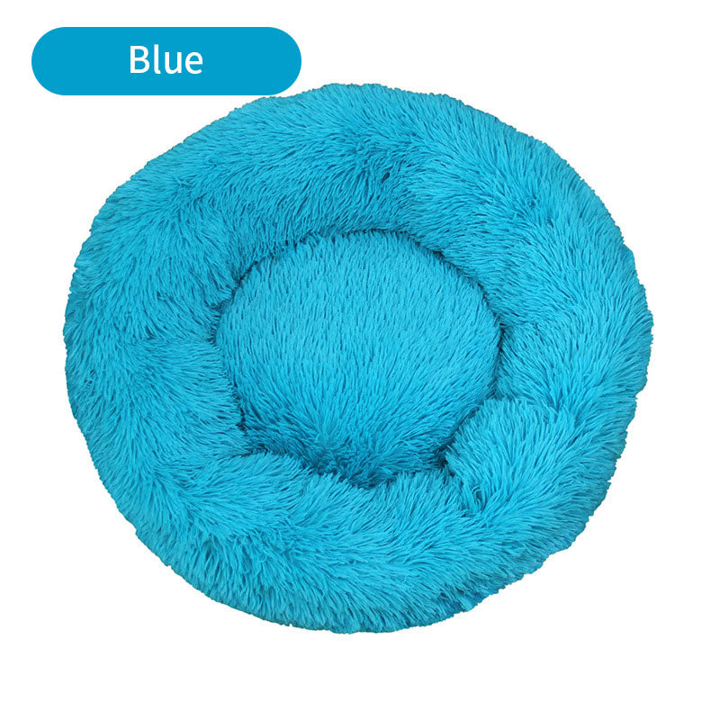 Lit Rond en Peluche Ultra Doux pour Chiens et Chats - 19 Couleurs | Confort Moelleux