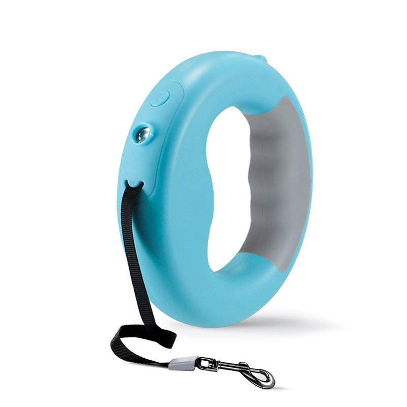 Nouvelle laisse rétractable automatique pour chien avec lumière DEL