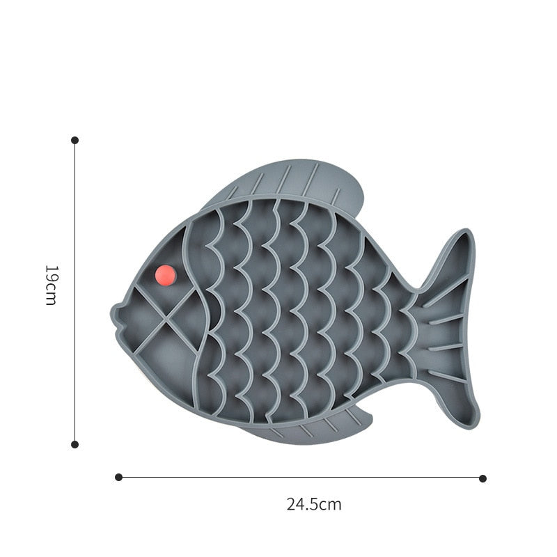 Tapis de léchage Modèles, Poisson, Fleur et Patte en silicone